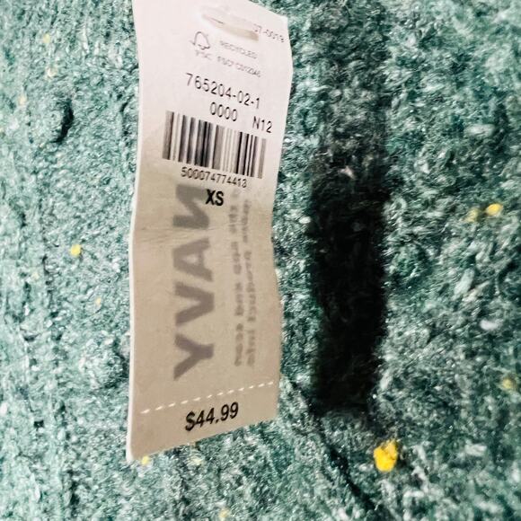 NEW! Old Navy Cable Knit Fuzzy Sweater Grandma Green Casual Knit - XS - Picture 3 of 5